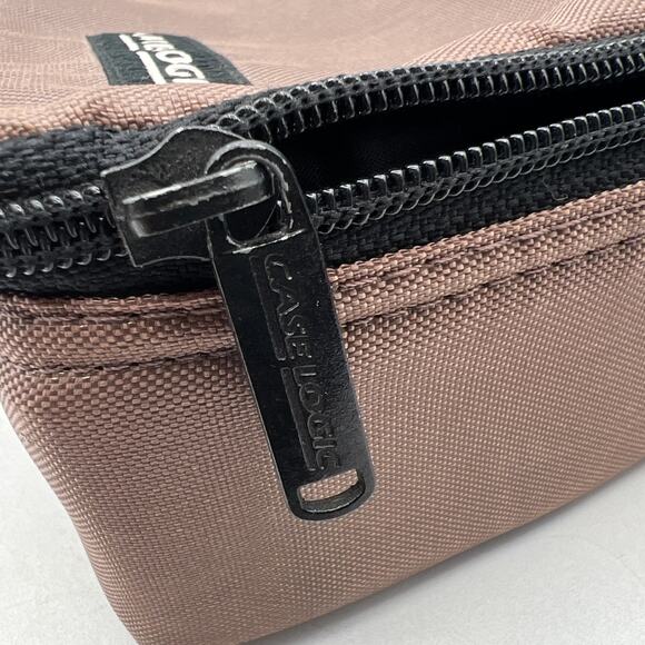 Case Logic 15 Cassette Tape Storage Case Wrist Strap Brown Nylon Tote Carry 12" - Picture 4 of 7